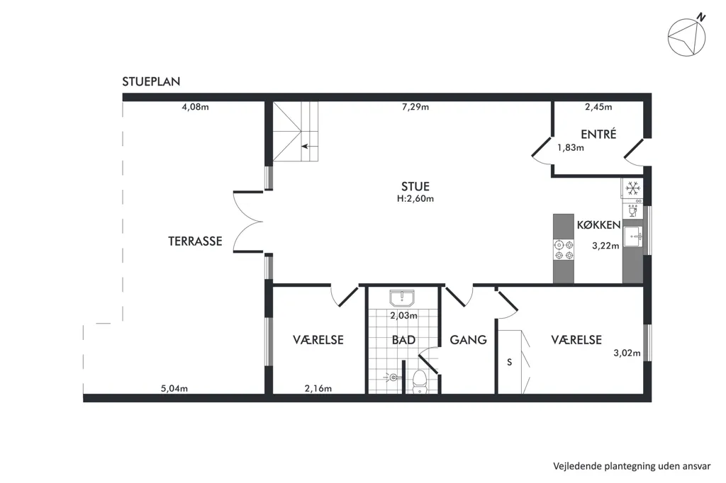 Plan - Appartement 4 pièces à Odense C