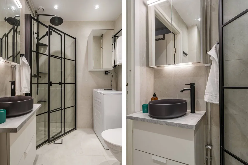 Bathrooms - Renovated Apartment with Balcony in Örebro