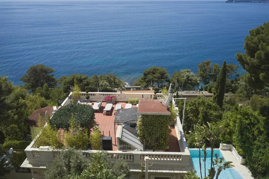 Vue aérienne - Villa Belle Époque Vue Mer à Cap-d'Ail