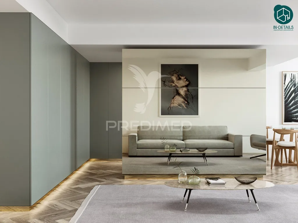 Living Room - T2 Apartment with Historical Charm in Porto