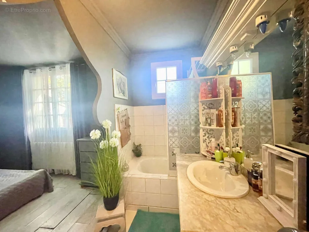 Salles de bain - Maison de Plain Pied avec Jardin à Esvres