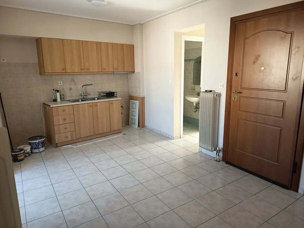Kitchen - Apartment with Balcony View in Athens