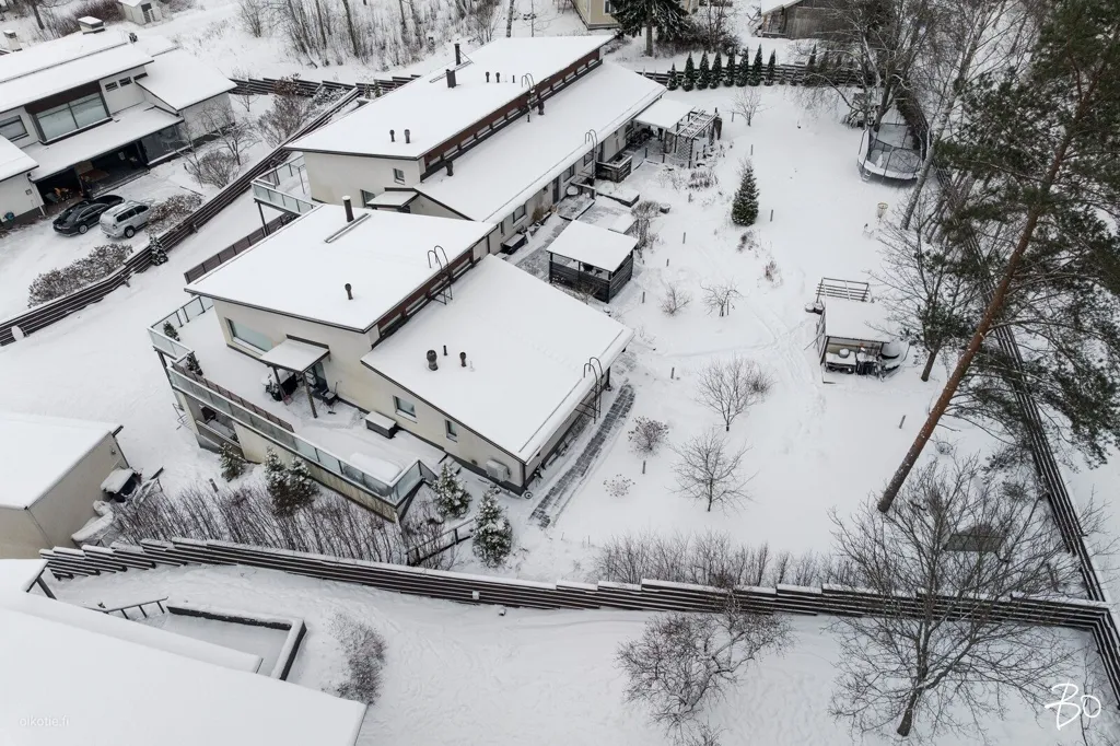 Vue aérienne - Architect-Designed House with Sauna in Jalkaranta
