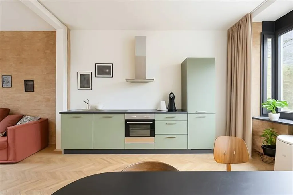 Köök - Modern Apartment with Brickwork in Antwerp