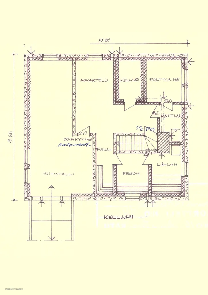 Planimetria - Detached House with Sauna in Pori