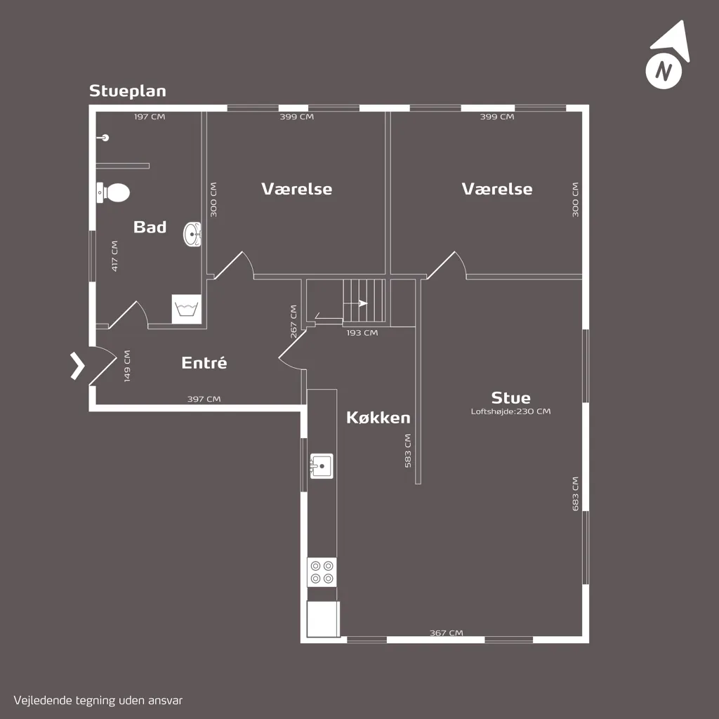 Plan - Villa with Garden in Løgstrup
