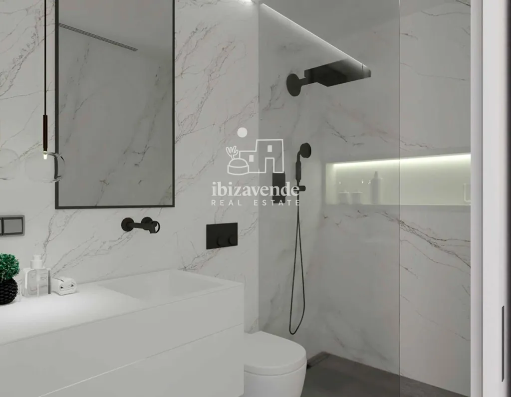 Salles de bain - New Build Apartment with Sea View in San Antonio