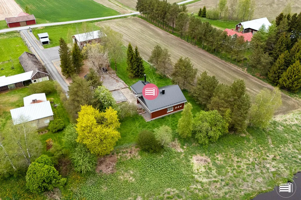Õhuvaade - Architect-Designed House with River View in Kyrönjoki