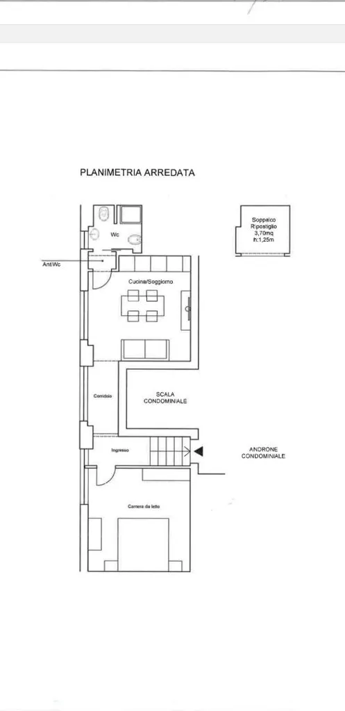 Floor Plan - Terra Floor Apartment with Veranda in Palermo