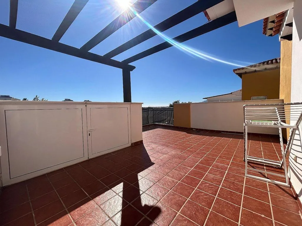 Terrace - Semi-detached House with Pool in Las Salinas