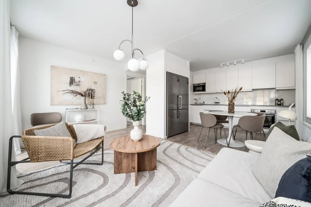 Séjour - Modern Apartment with Lakeside Terrace in Sollentuna