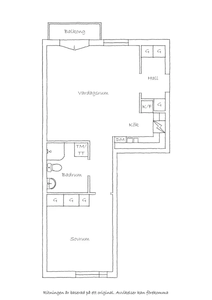 Appartement 2 pièces à Uppsala kommun