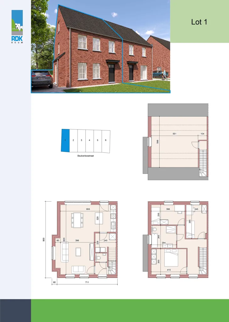 Plan - Nouvelle Construction Classique avec Terrasse à Mol-Achterbos