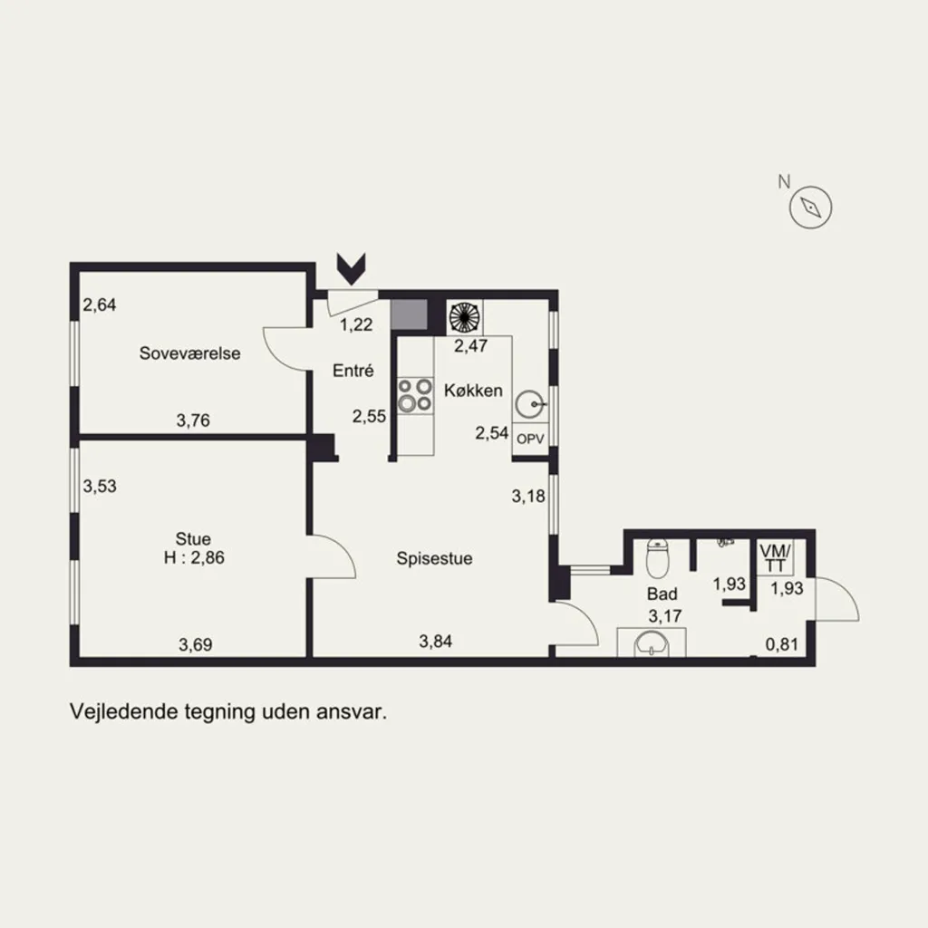 Plaan - Condo with Garden in Odense C