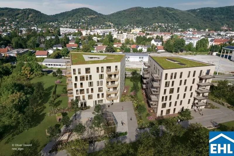 Vue aérienne - Apartment with Light Concept in Graz