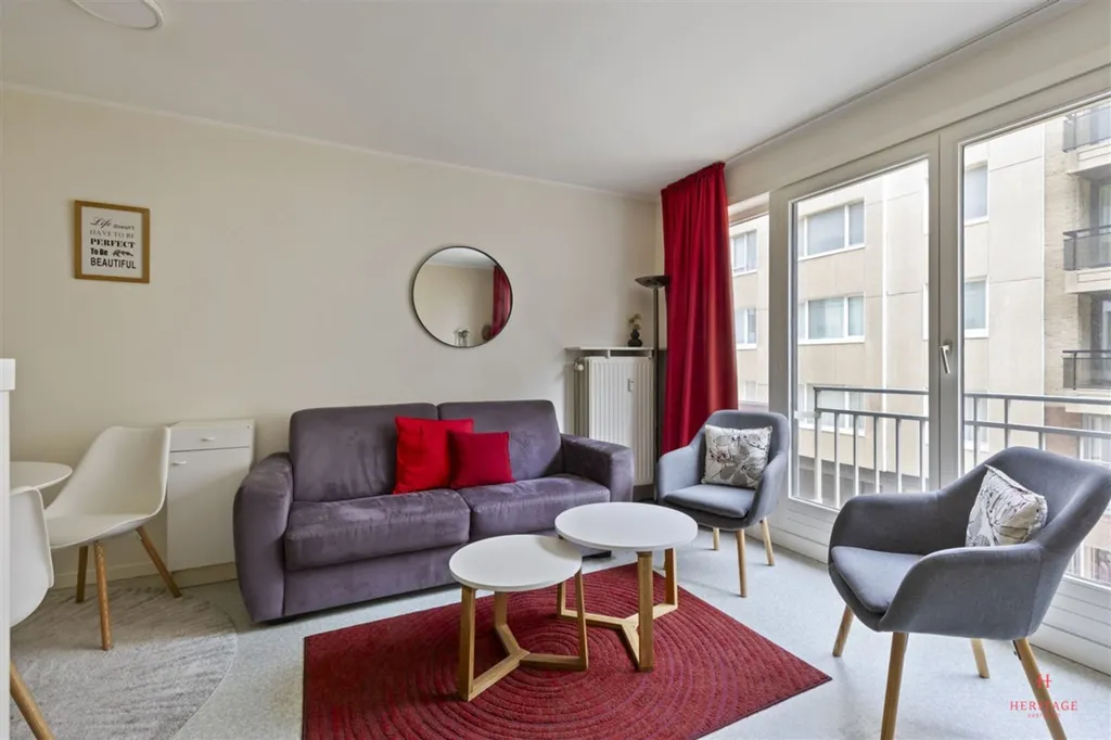 Living Room - Furnished Studio in Central Oostende