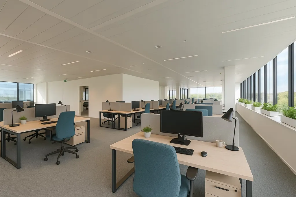 Bureau - Espace de Bureau Moderne avec Vue sur l'Autoroute à Erembodegem