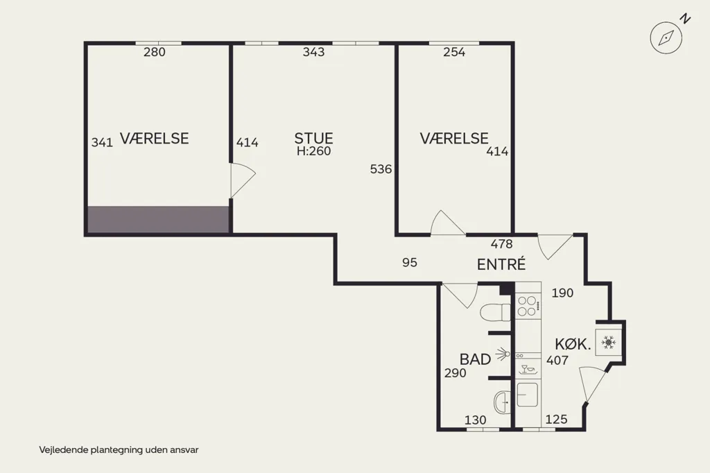 Plaan - Charming Condo with Historic Charm in Nørrebro