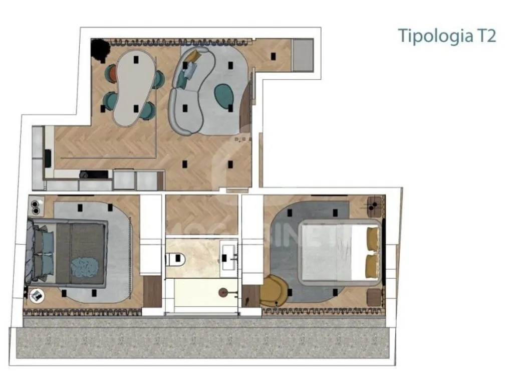 Plan - New 2-Bedroom Apartment with Sea View in Figueira da Foz