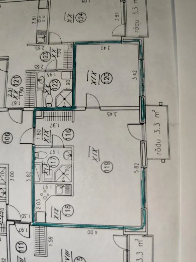 Plan - Two-Bedroom Apartment with Balcony in Central Location