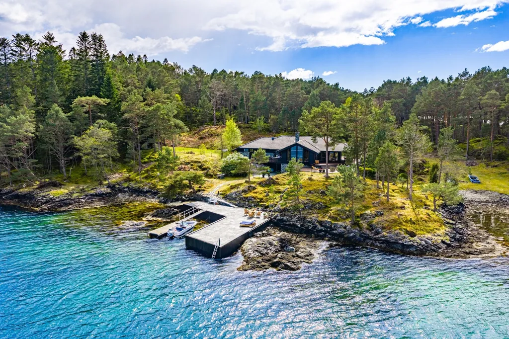 Vue aérienne - Holiday Cottage with Marina Spots in Forstrøno