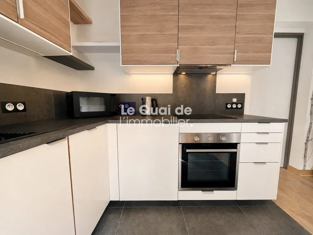 Köök - Refurbished Studio with Balcony in Pontcharra