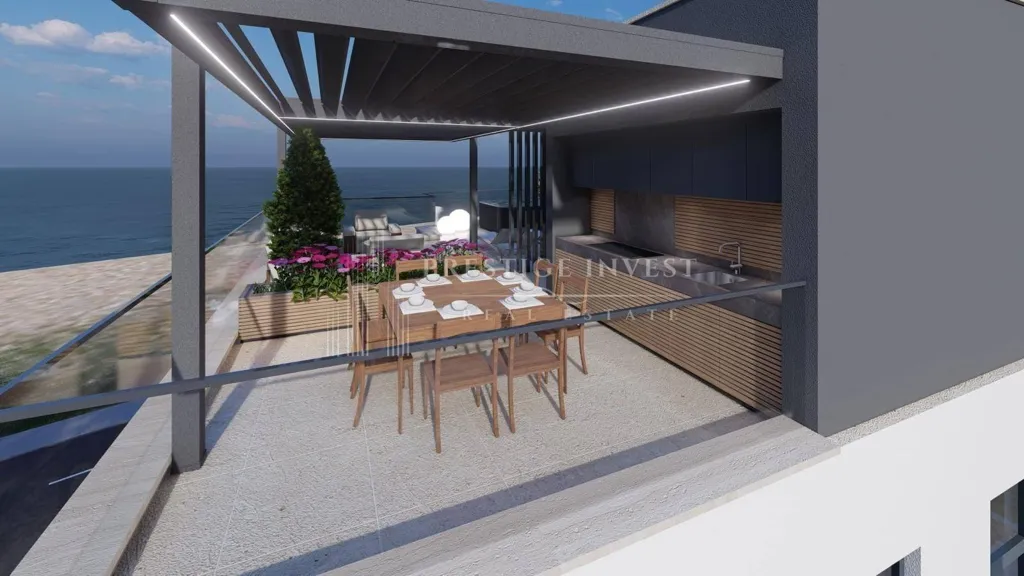 Terrace - Modern Apartment with Sea View in Sukošan