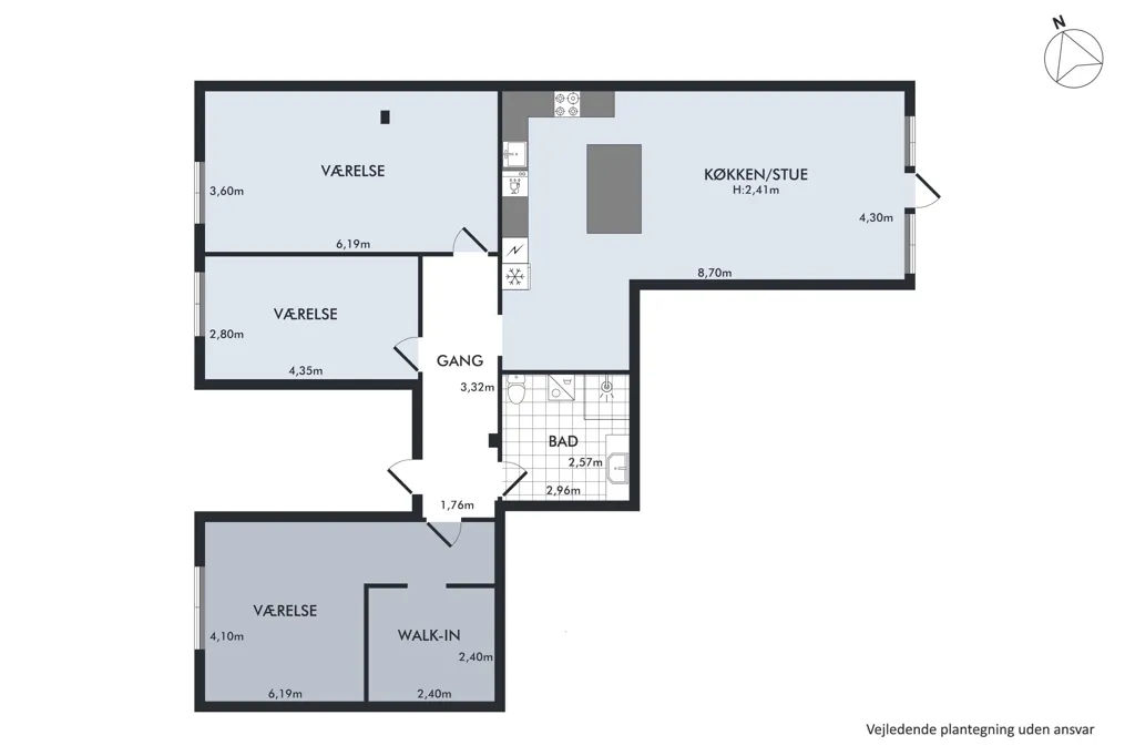 Plan - Modern Flat in Central Gilleleje