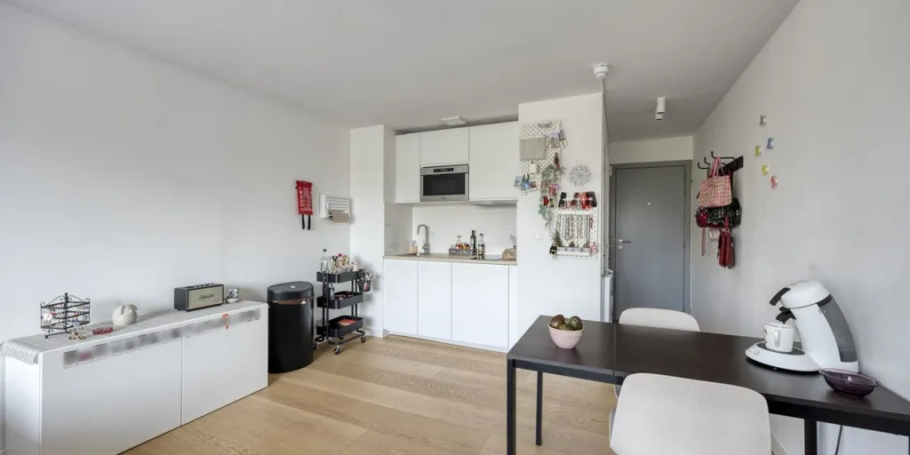 Köök - Studio with Park View in Leuven Centre