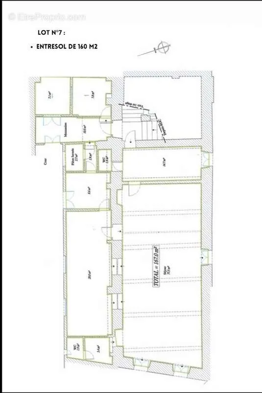 Plan - Local Commercial en Immeuble Historique à Nice Garibaldi