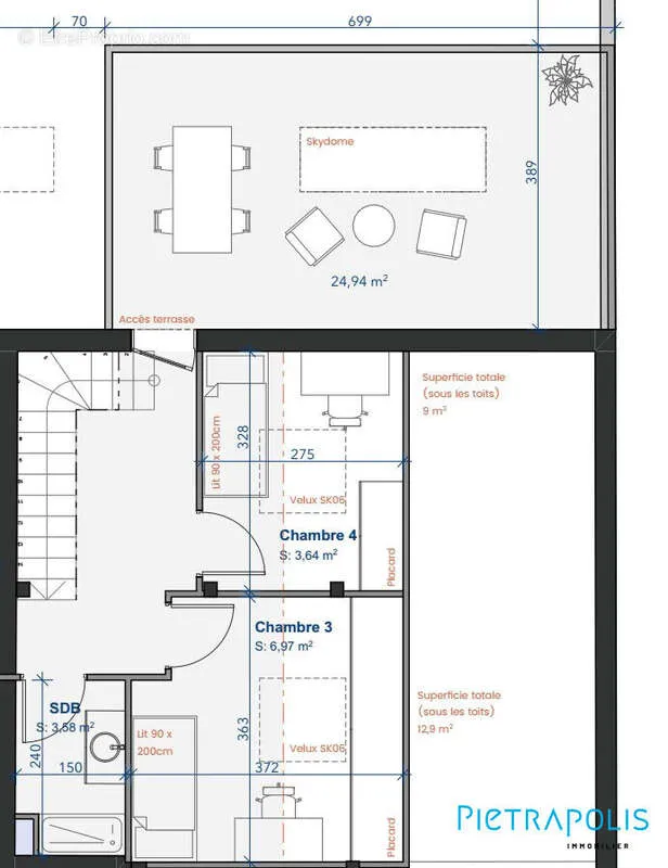 Plan - Appartement 4 pièces à Valleiry