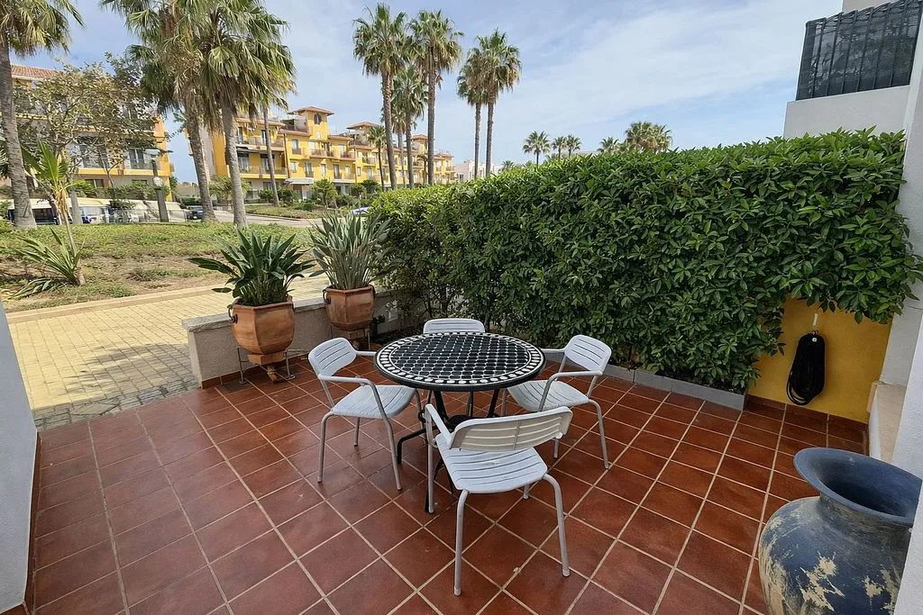 Terrace - Semi-detached House with Pool in Las Salinas