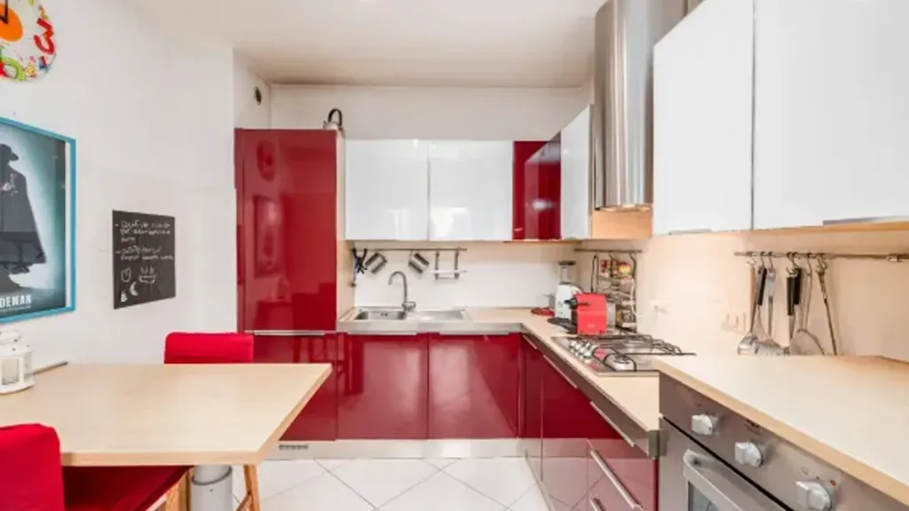 Kitchen - Duplex with Panoramic Terrace in San Donato Milanese