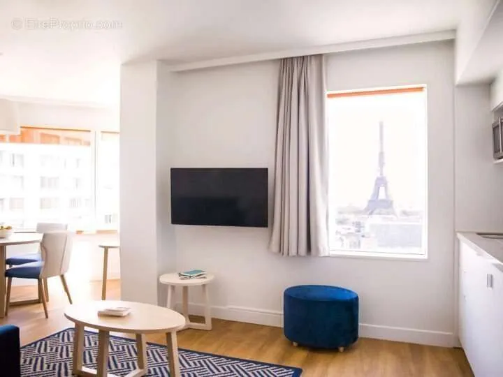 Séjour - Appartement T1 en Résidence de Tourisme à Paris 15e