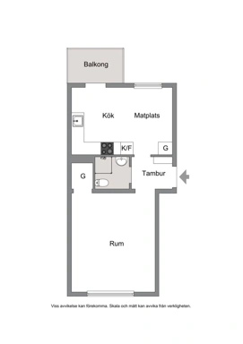 Plan - Apartment with Balcony in Viken, Karlstad