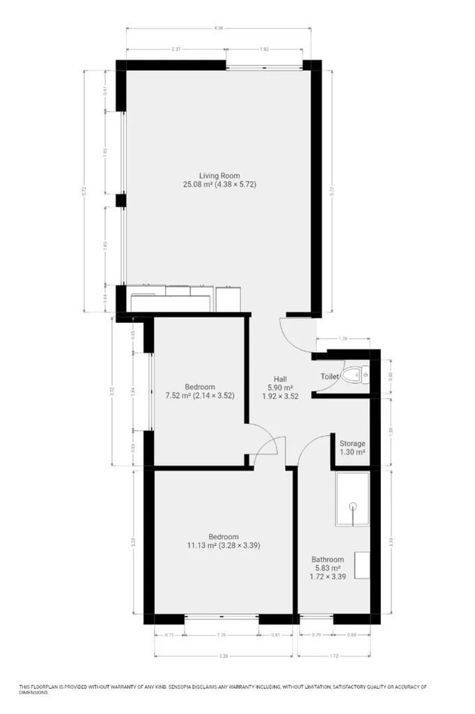 Floor Plan - Semi-Open Apartment with Parking in Buggenhout