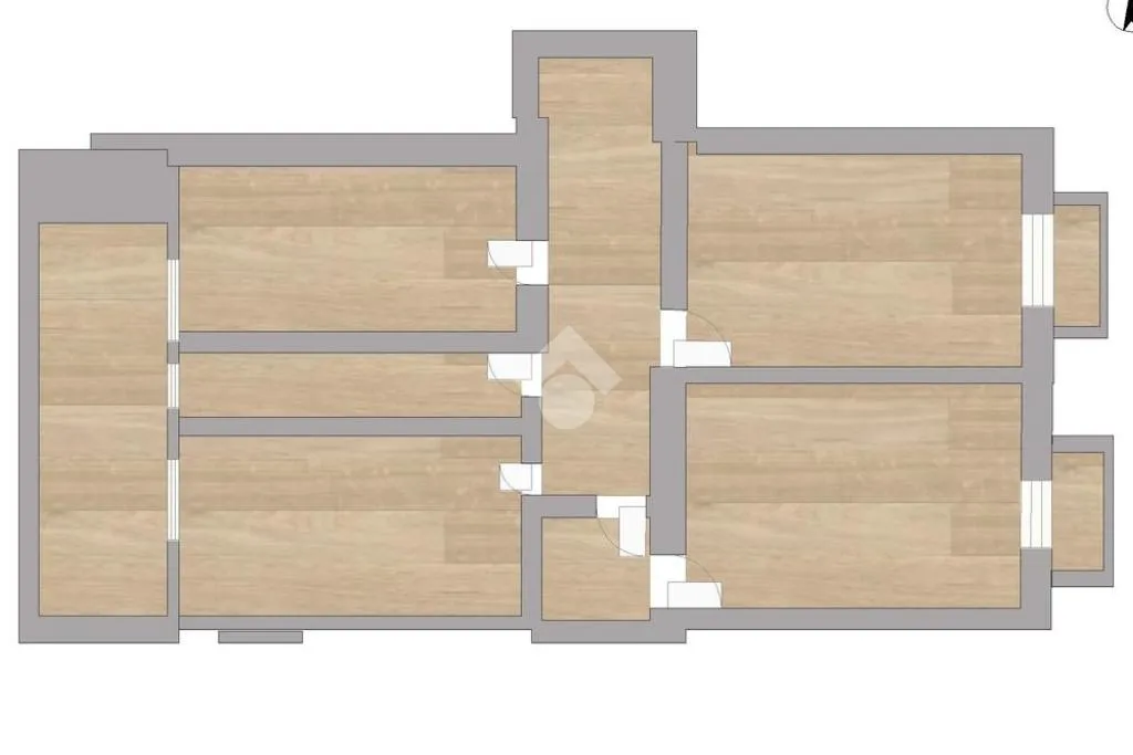 Plan - Spacious Apartment with Balcony in Cenisia, Turin