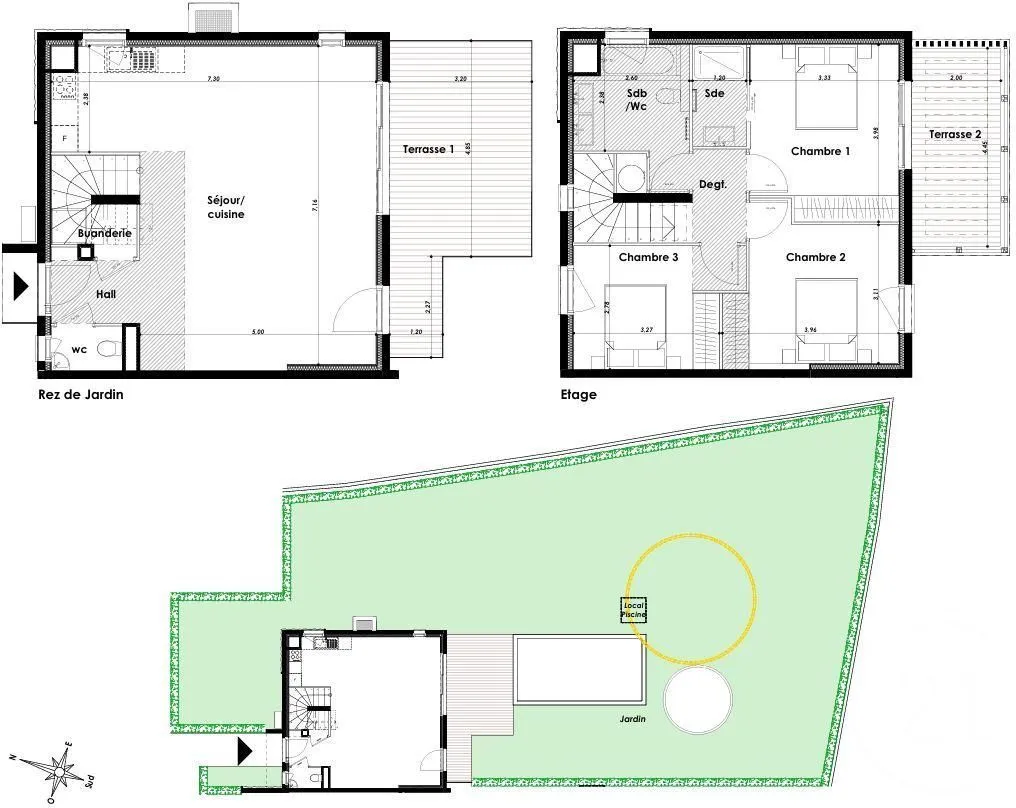 Plan - Villa avec Piscine Privative à Cagnes-sur-Mer