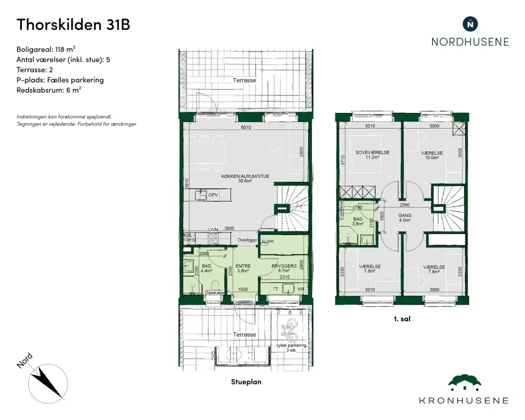 Planimetria - Five-bedroom Terrace House with Terraces in Ringsted