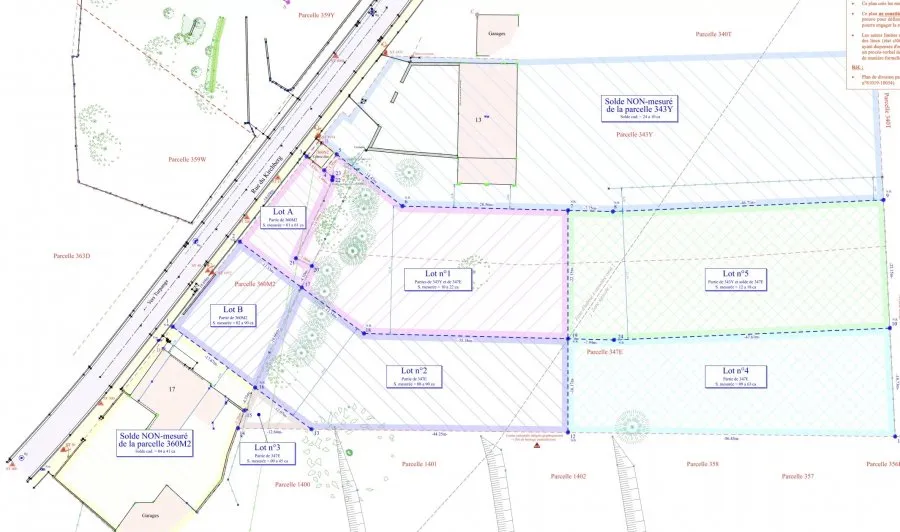 Plan - Terrains à Vendre avec Vue Campagnarde à Sélange