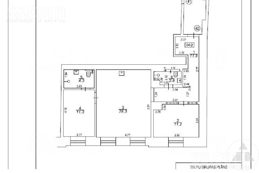 Planimetria - Historic Apartment with Park View in Riga Centre