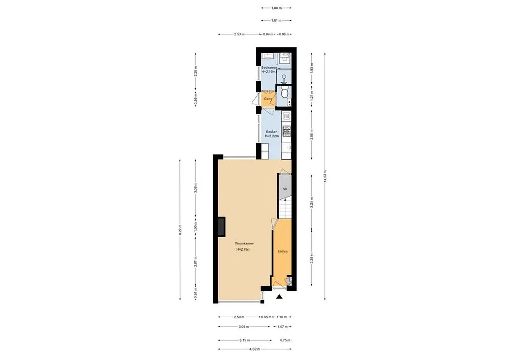 Plan - Interwar Semi-detached House in Den Helder