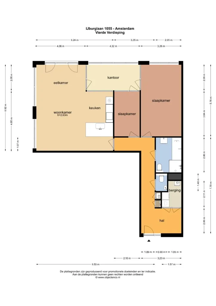 Plan - Modern Apartment with Loggia in Amsterdam