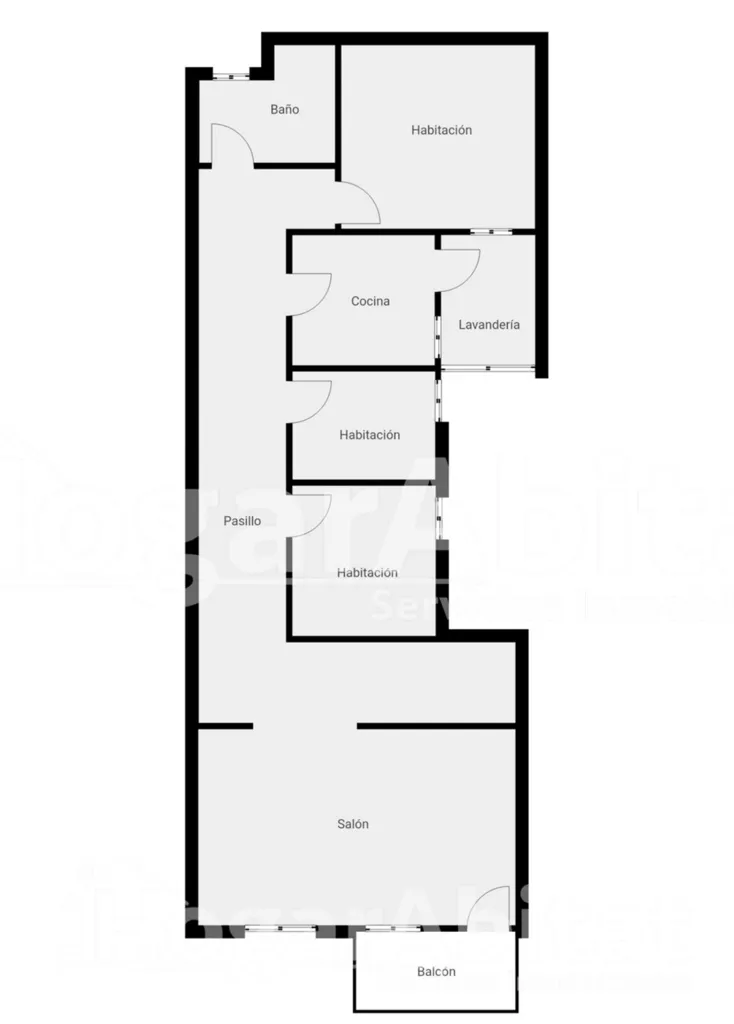 Plan - Reformed Apartment with Balcony near Cullera Centre