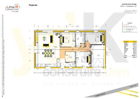 Plaan - Construction Project with Garden on 1000m² in Malemort