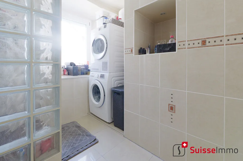 Pesuköök - Loft with Private Garden and Pool in Audincourt