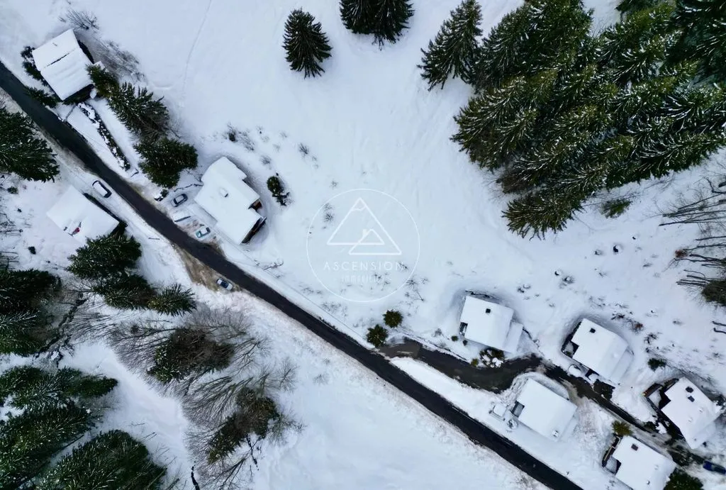 Vue aérienne - Chalet Luxueux avec Vue Panoramique à Les Gets