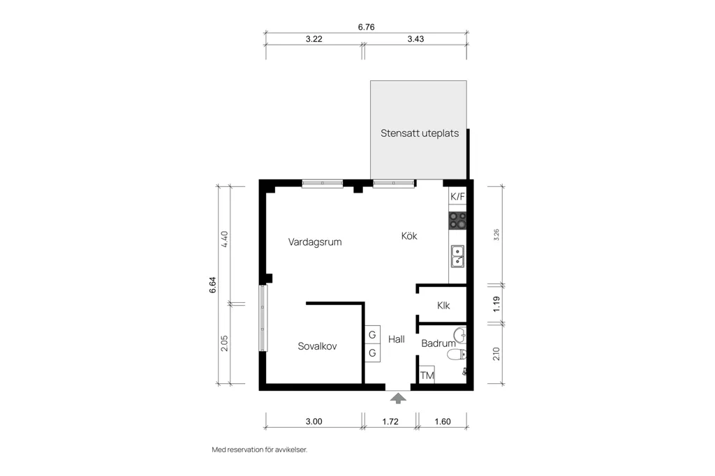 Plaan - Bright Apartment with Garden in Rävlanda
