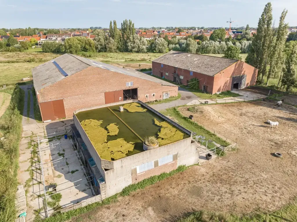 Vista aerea - Rural Estate with Leie View in Kuurne