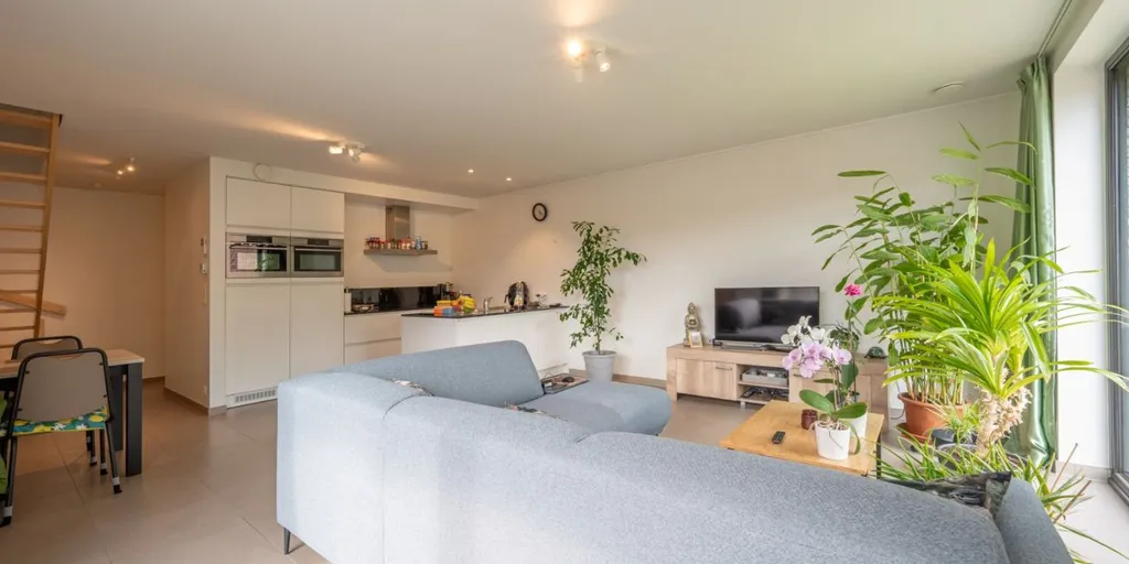 Séjour - Appartement avec terrasse sud à Bruges